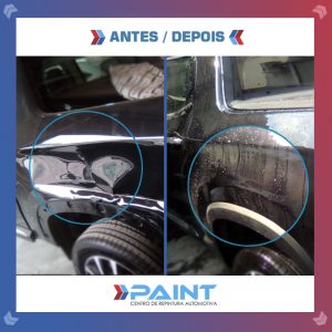 antes e depois de lataria e repintura automotiva